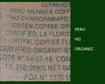 Peru Fair Trade Organic Chanchamayo - Unroasted